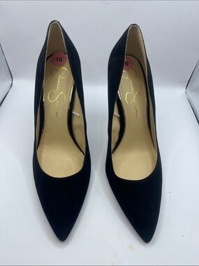 Jessica Simpson Black Pointed Suede Pumps
